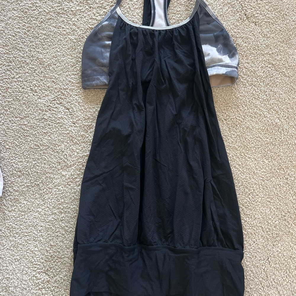 Black and Gray Athletic Tank Top